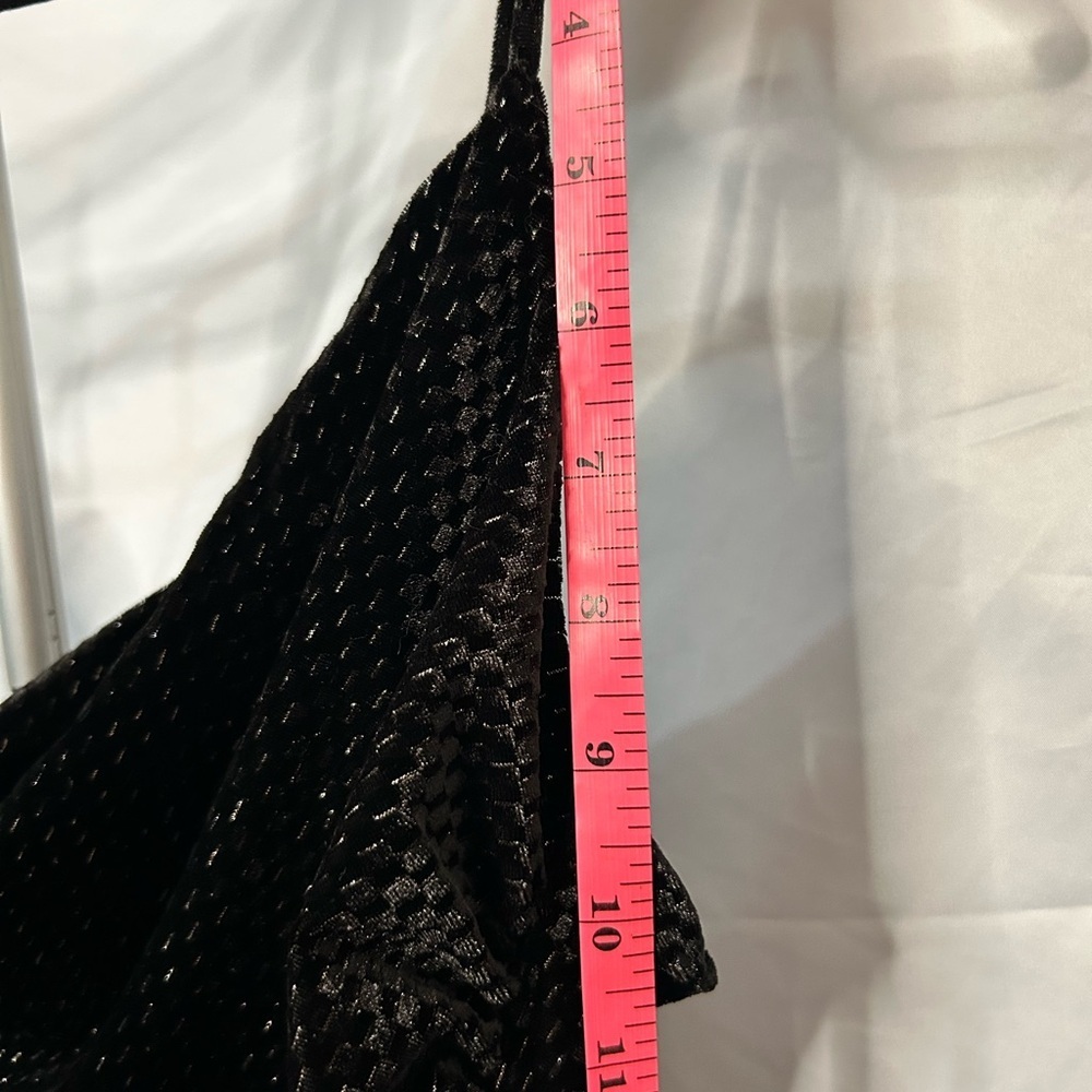 Laundry By Shelli Segal Black Glitter velvet midi dress - Picture 8 of 11
